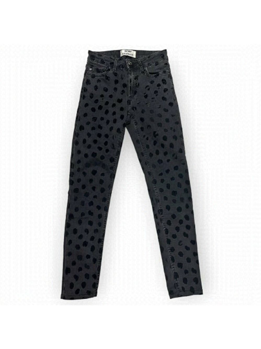 Acne Studios Mid-Rise Skinny Leg Luxury Designer Denim Jeans - Womens XS
